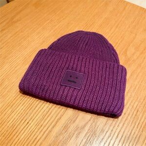 Acne Rich Purple Knit Hat